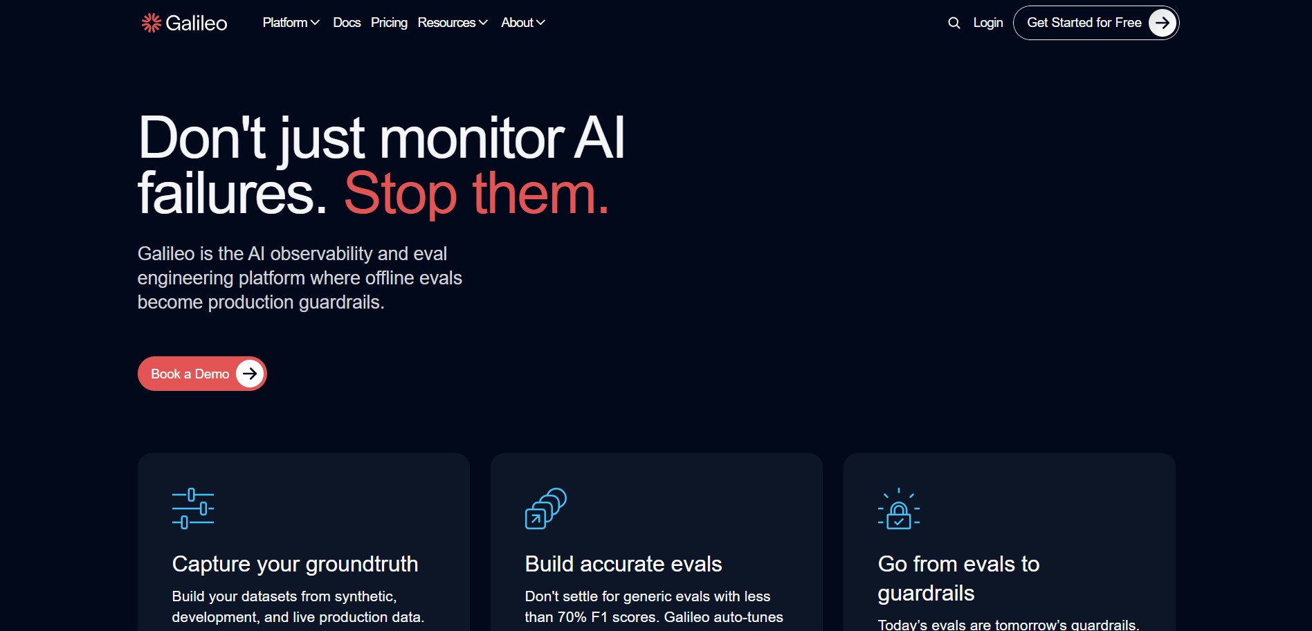 Главная страница Galileo AI